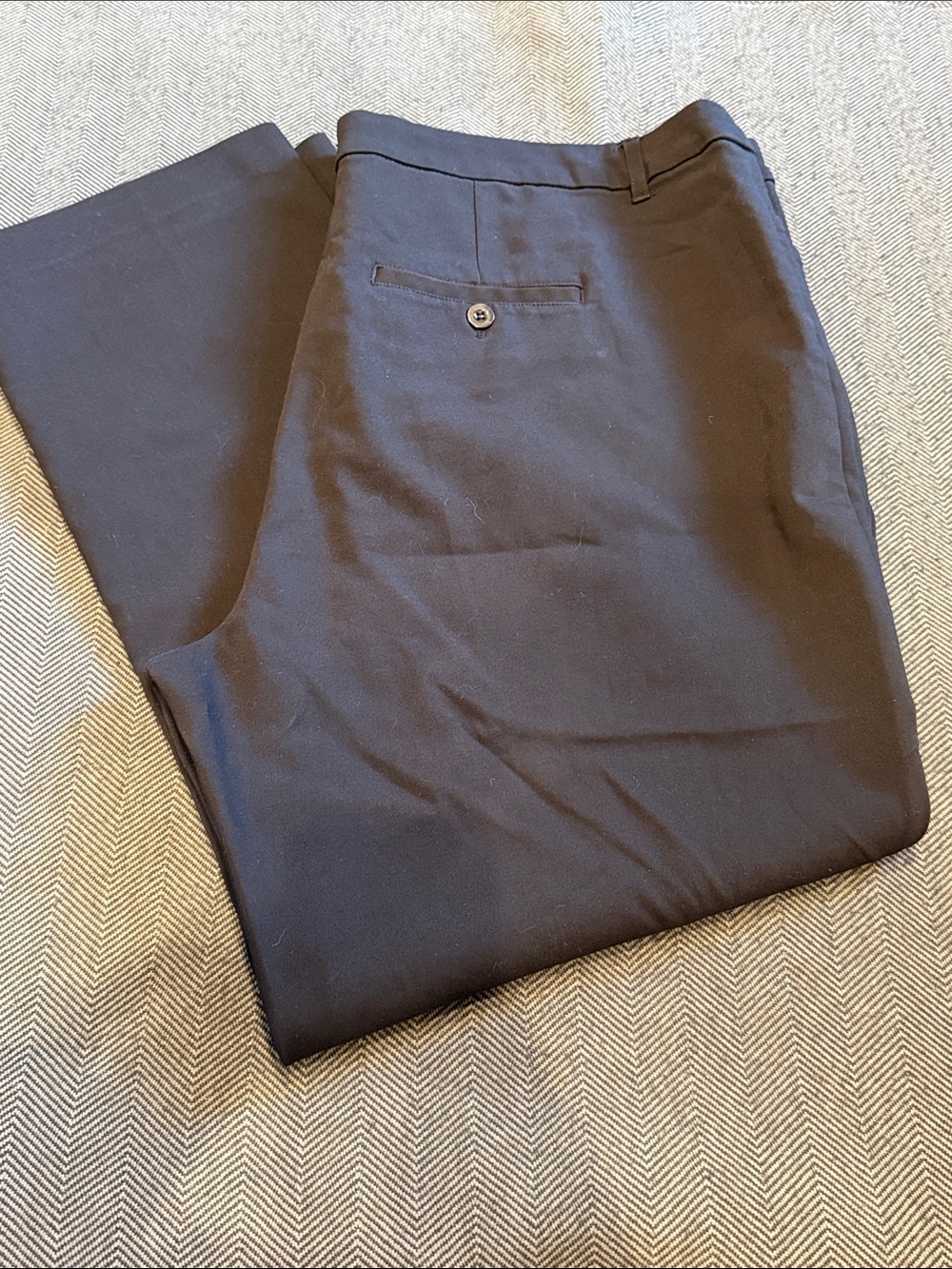 CJ Banks Women's Black Straight-Leg Dress Trousers